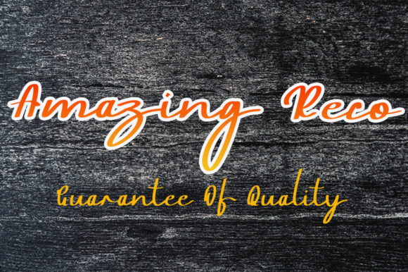 Amazing Reco Font for Handmade Brands