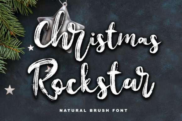 Christmas Rockstar Font for Makers