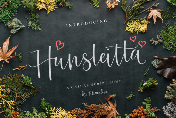 Hunsleitta: A Whimsical Script Font for Makers